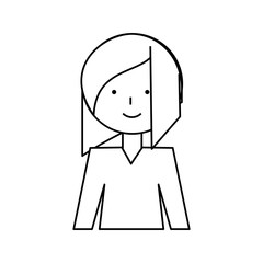 Woman profile cartoon
