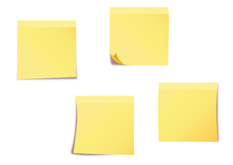 Vector Material Blank Post Paper Sticky Note Yellow Colour