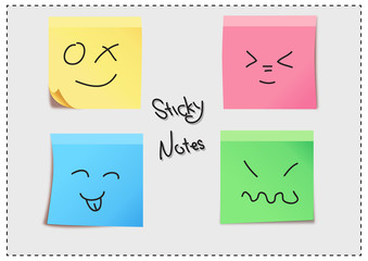 Vector Material Post Paper Sticky Note Colourful