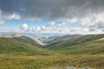 Landscape with beautiful clouds and mountain views.