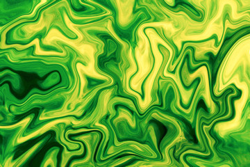 Fresh green marble abstract background. Marbling digital illustration. Green paint mesh.