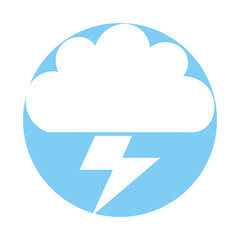 Beautiful fantasy cloud with ray storm electric vector illustration design