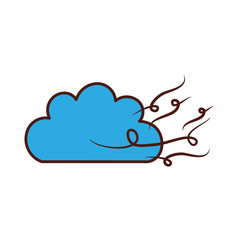 Beautiful fantasy cloud with wind vector illustration design