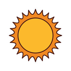 cute sun isolated icon vector illustration design