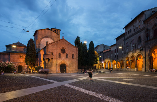 Fototapeta Historical downtown of Bologna