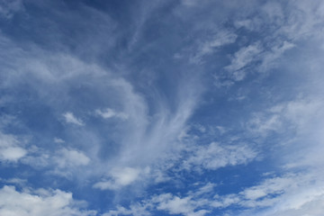  Blue sky and white clouds on a beautiful day and empty space for web design or graphic art image