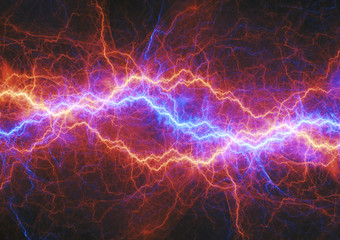 Hot and cold lightning, energy and plasma background