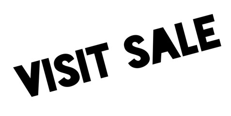 Visit Sale rubber stamp. Grunge design with dust scratches. Effects can be easily removed for a clean, crisp look. Color is easily changed.