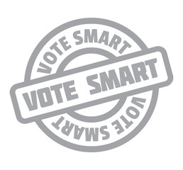 Vote Smart rubber stamp. Grunge design with dust scratches. Effects can be easily removed for a clean, crisp look. Color is easily changed.
