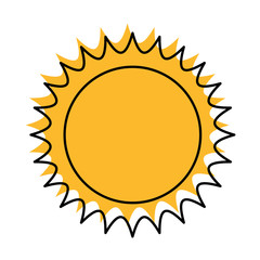 cute sun isolated icon vector illustration design