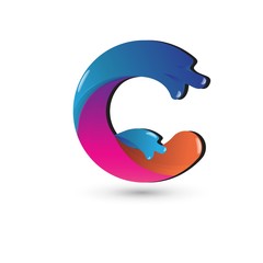 c Logo - Abstract Letter c 3D Logo