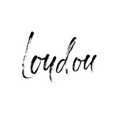 London. City typography lettering design. Hand drawn modern dry brush calligraphy. Isolated vector illustration.