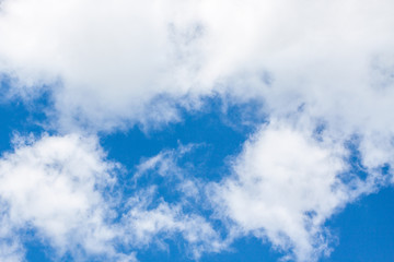 Blue sky background with white clouds