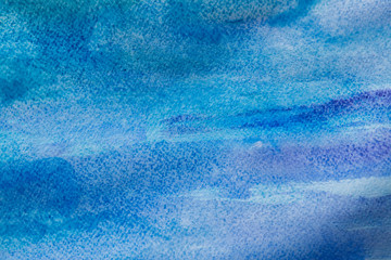 Sea landscape background hand painted in watercolor