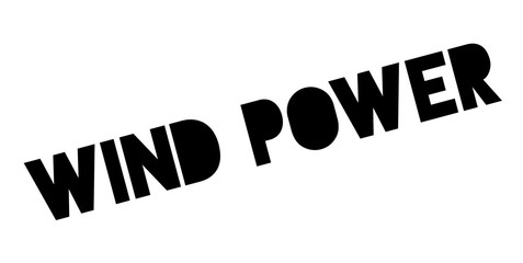 Wind Power rubber stamp. Grunge design with dust scratches. Effects can be easily removed for a clean, crisp look. Color is easily changed.
