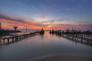 Obraz premium The morning light at Fisherman's village