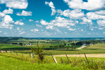 View of a field in Illinois country side - obrazy, fototapety, plakaty