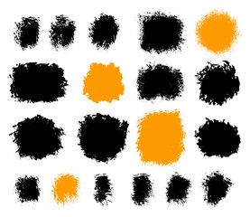 Set of paint elements isolated on white