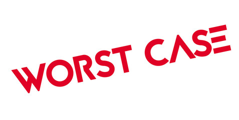 Worst Case rubber stamp. Grunge design with dust scratches. Effects can be easily removed for a clean, crisp look. Color is easily changed.