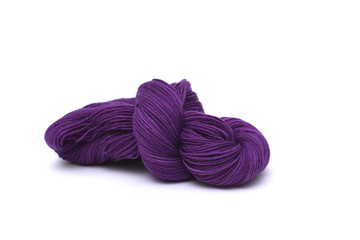 Rich purple hank of yarn