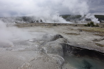 Yellowstone National Park - Steam Basins