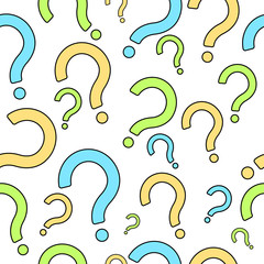 Question marks seamless pattern