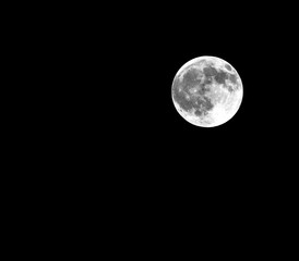 Obraz premium full moon in darkness for background