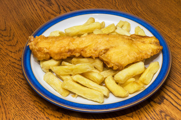 イギリスのフィッシュ&チップス　British style fish and chips