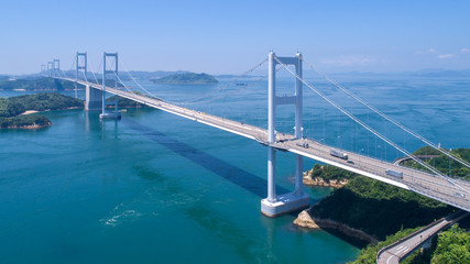 来島海峡大橋（しまなみ海道）　空撮