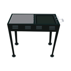 Isolated barbecue grill on a white background, Vector illustration