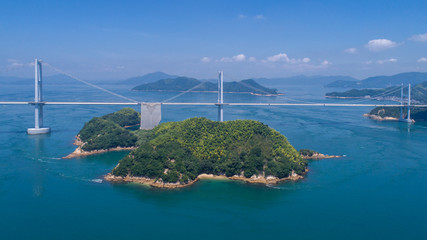 来島海峡大橋（しまなみ海道）　空撮