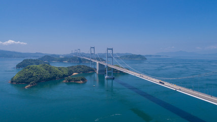 Naklejka premium 来島海峡大橋（しまなみ海道） 空撮