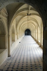 Obraz premium Cloître de l'Abbaye Notre-Dame de Fontevraud en Maine-et-Loire