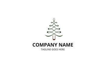 Elegant Pine Tree Logo Template