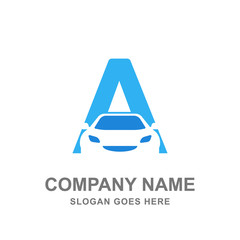 Letter A Automotive Car Logo Vector 
