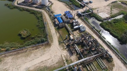 Equipment for the drying gas and condensate collection. Top view.