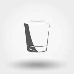 Classic glassful. Vector Icon.