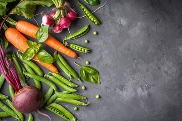 Fresh vegetables background