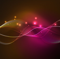 Vector wave particles background