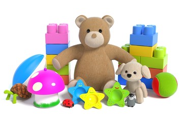 3d illustration of toys