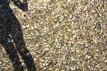 shadow stones on the beach