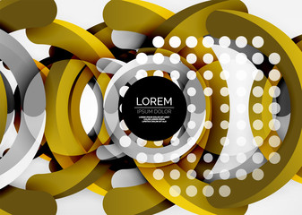 Obraz premium Modern 3d ring vector abstract background