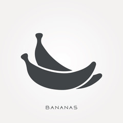 Silhouette icon bananas