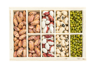 Dry White and Pinto Beans Background