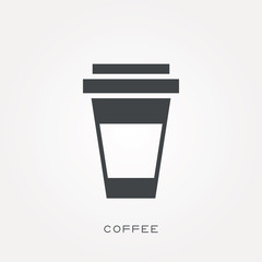 Silhouette icon coffee