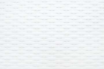 White woven pattern background. Plastic woven ornament surface.