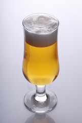 Glass of beer close-up
