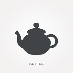 Silhouette icon kettle