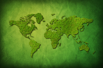 Global map with grass texture