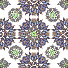 Elegant Seamless oriental pattern in the style of baroque. Decorative ornament for fabric, textile, wrapping paper